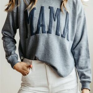 Simply Southern MAMA Boxy Crewneck Pullover Size Small